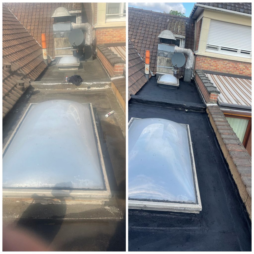 application d'une résine pour étanchéité de toit plat à Ezy-sur-Eure