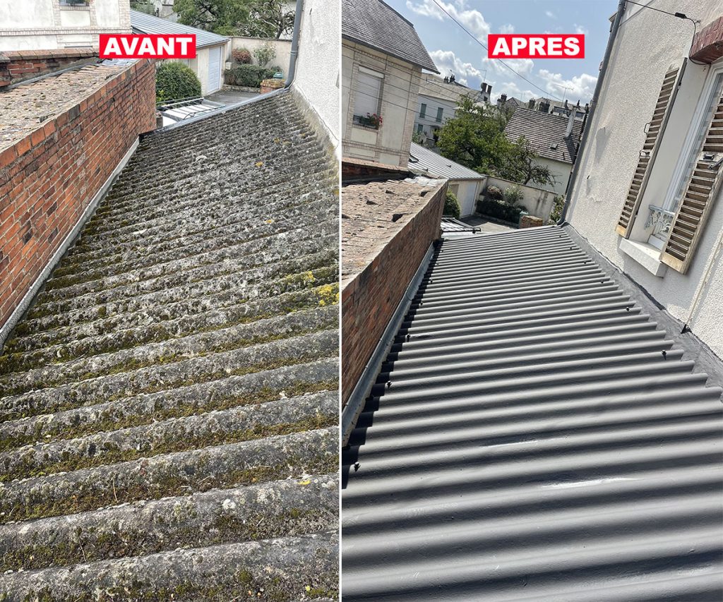 remplacement de toiture en fibro ciment par du bac acier